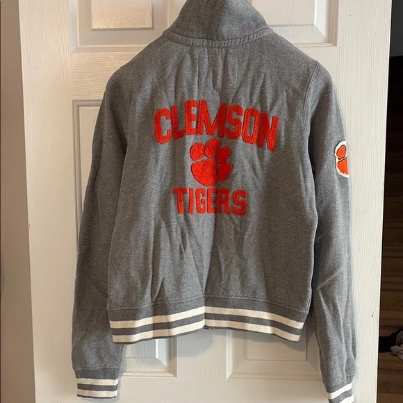 Clemson Gray Jacket with Orange Paw Patches - Picture 4 of 4